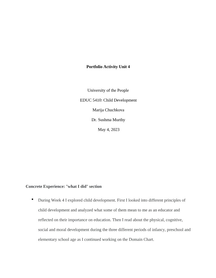 Child Development Principles and Implications