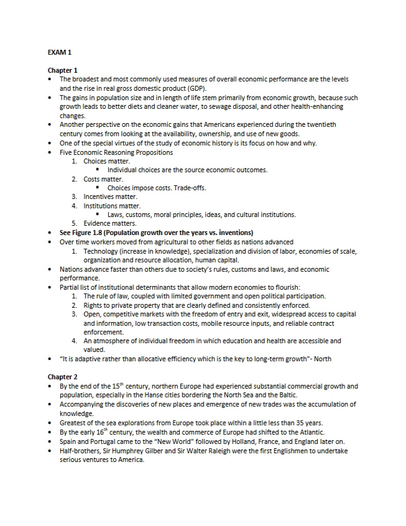 American Economic Growth First Examination