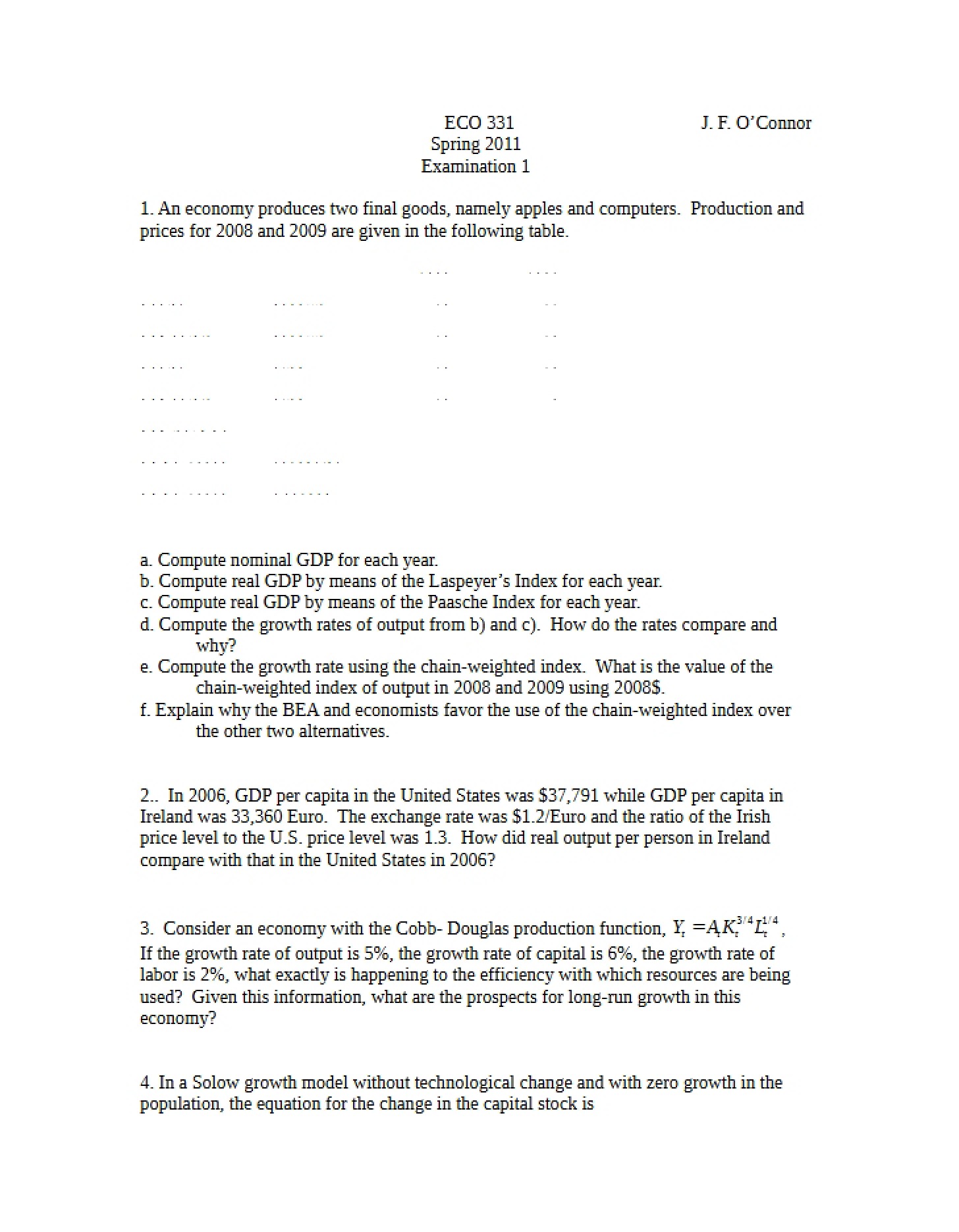 First Examination
