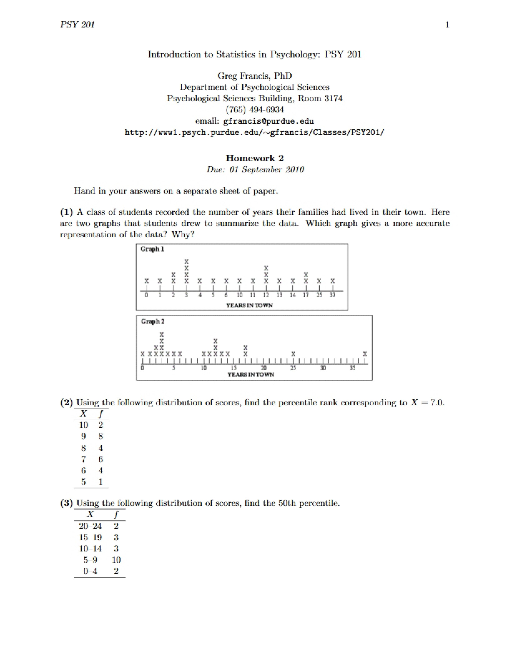 Statistics Homework 2