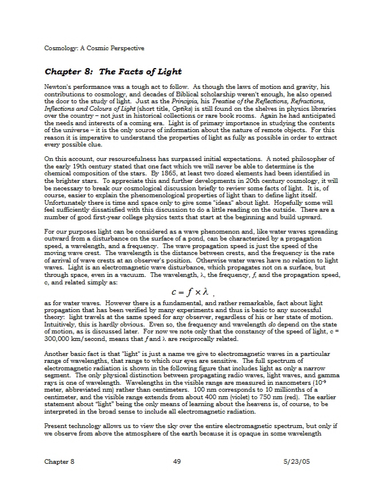 Class Outline