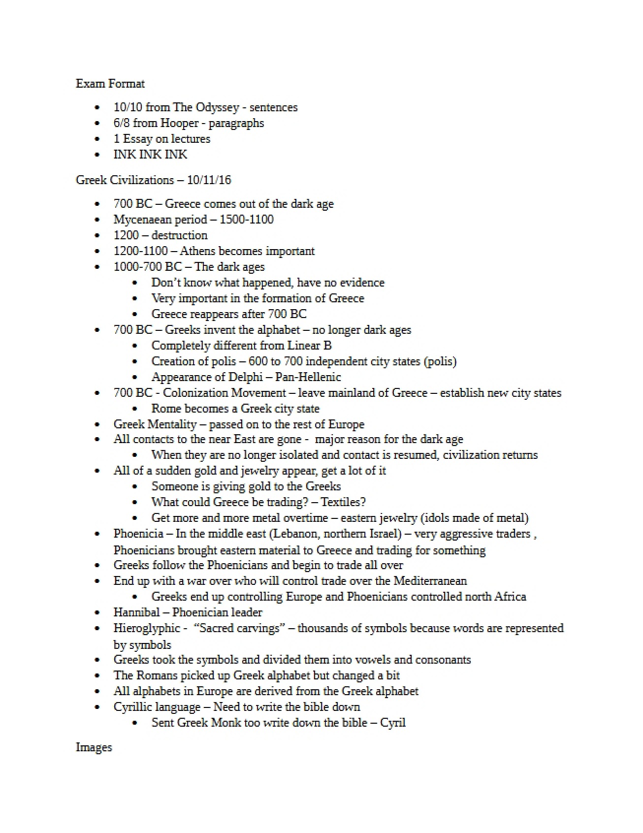 Guide for Studying Exam Two