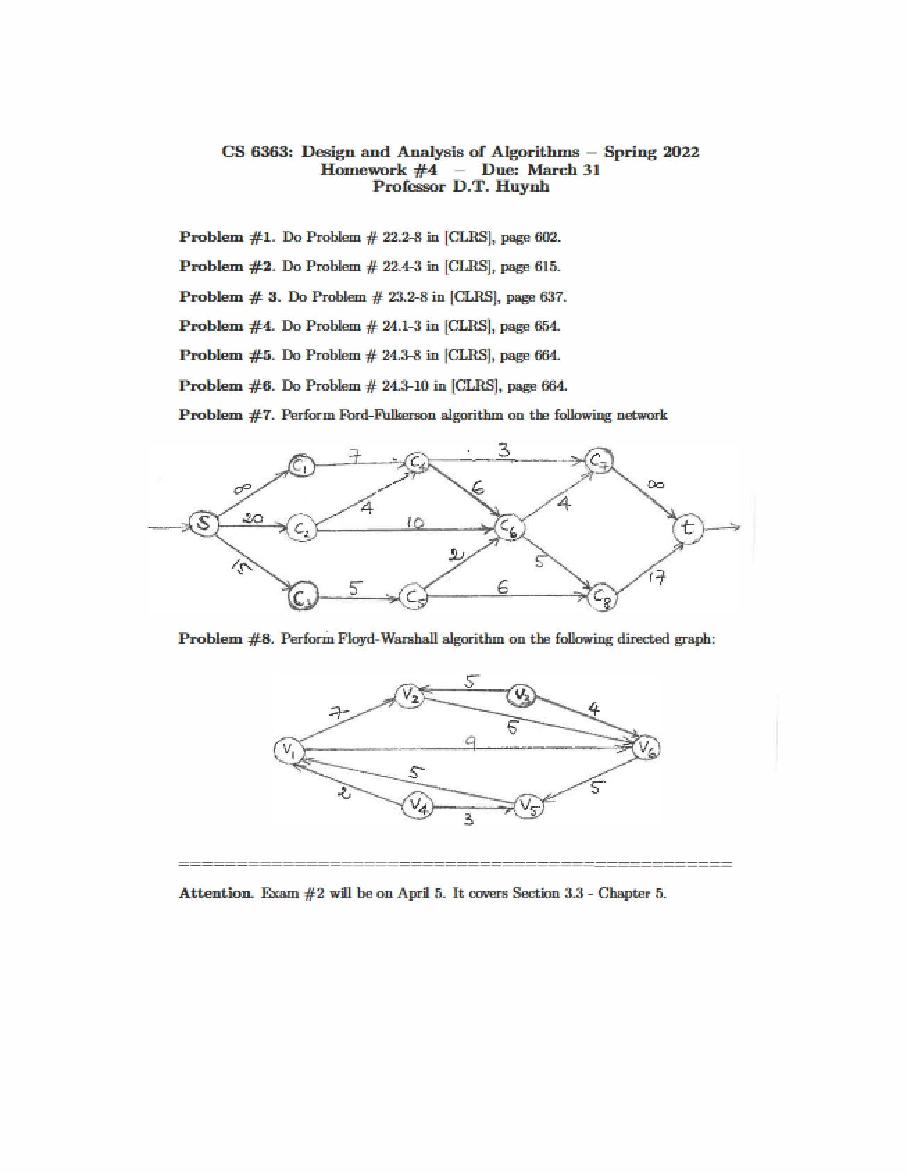 Fourth Homework for Design of Computer Algorithms