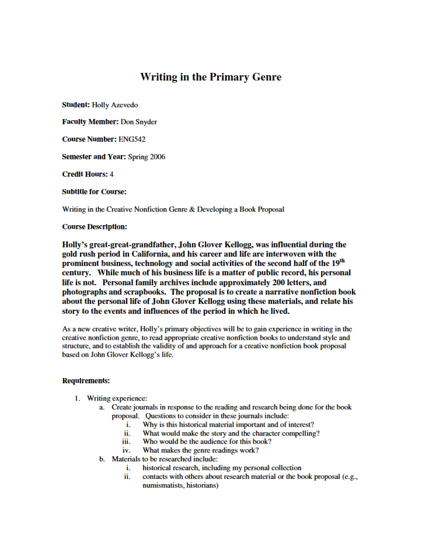 Course Syllabus