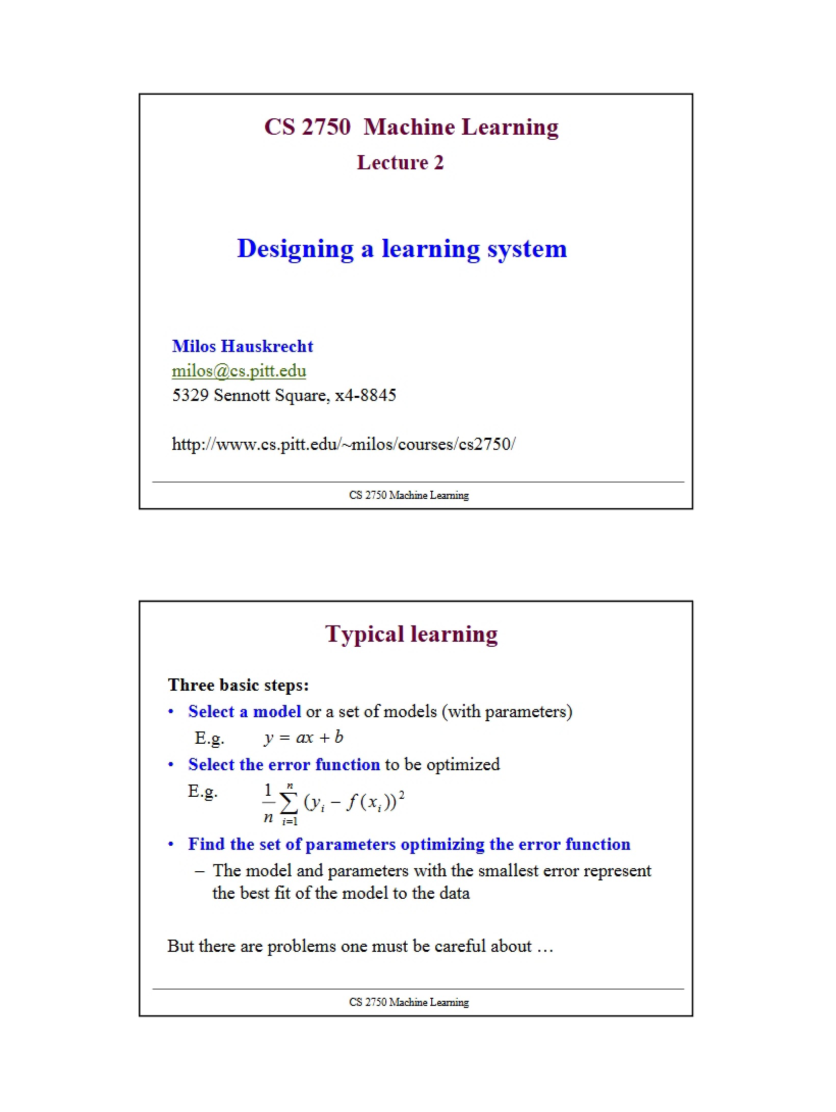 Learning System Design
