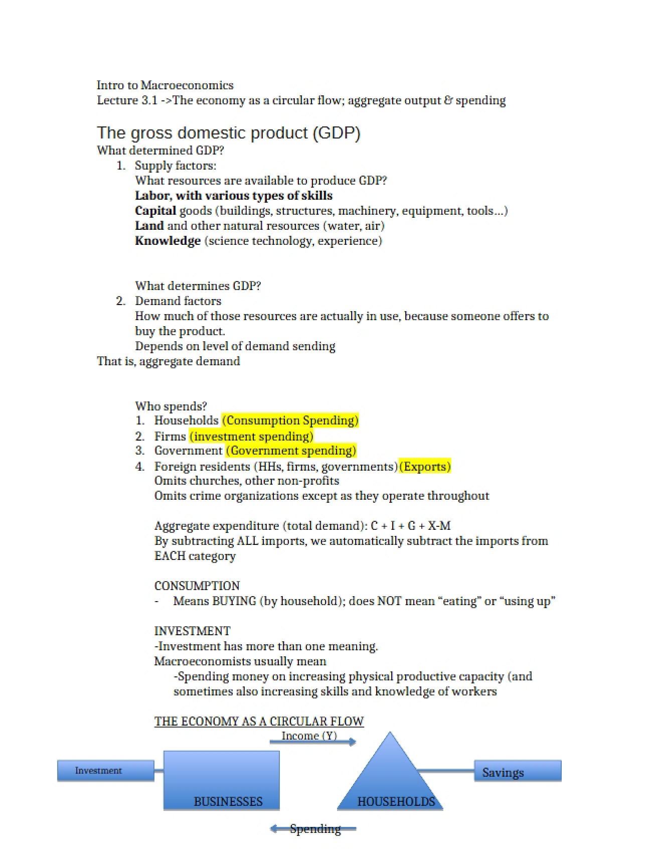 Macroeconomics Intro 1