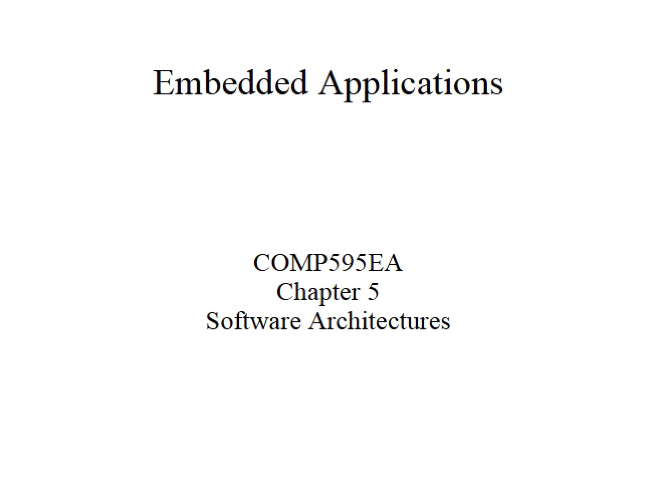 Architecture of Software