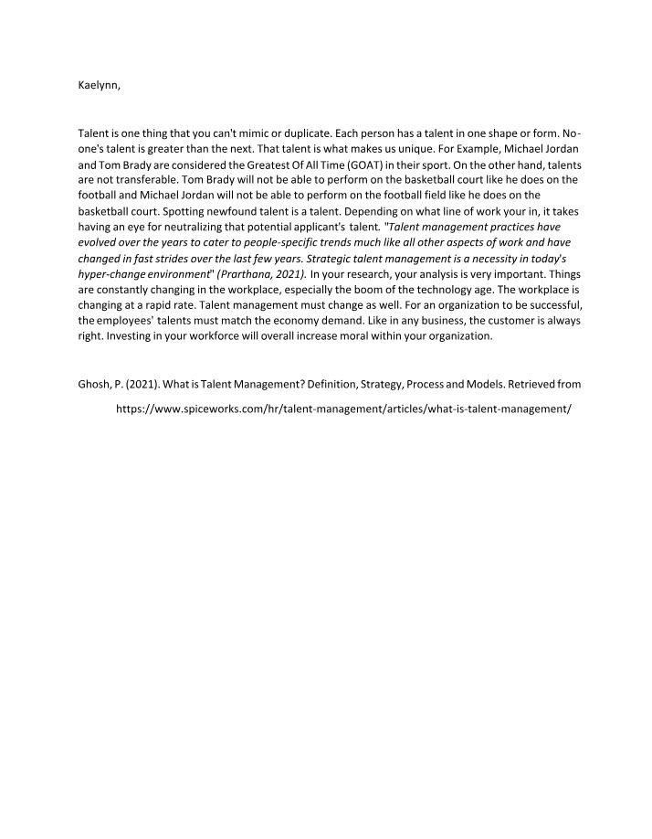 Peer Review - Unit 4 Discussion