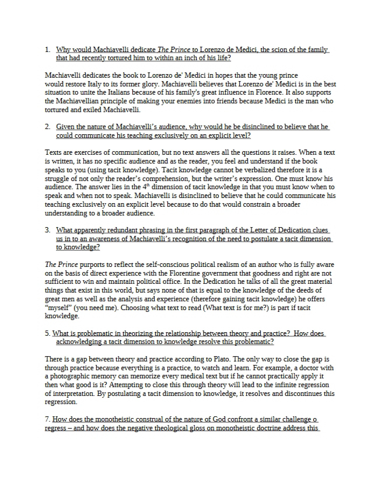 Study Guide for Modern Political Philosophy
