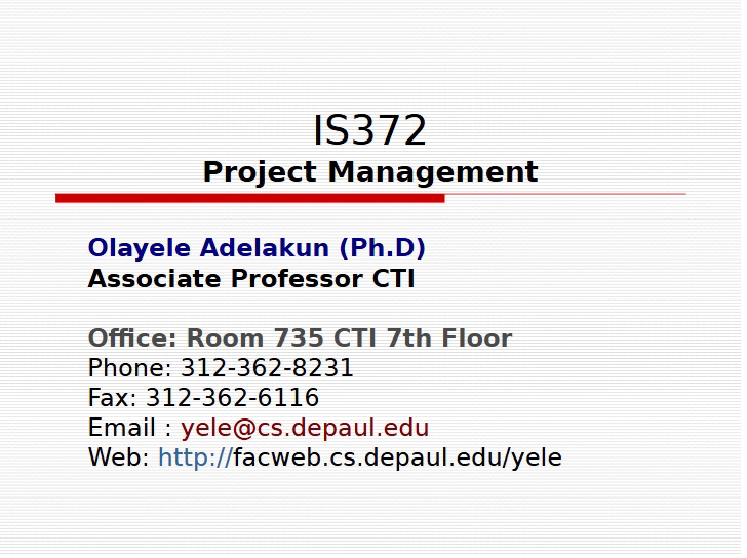 Managing Projects