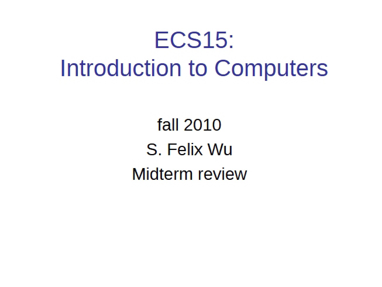 Computers Introduction