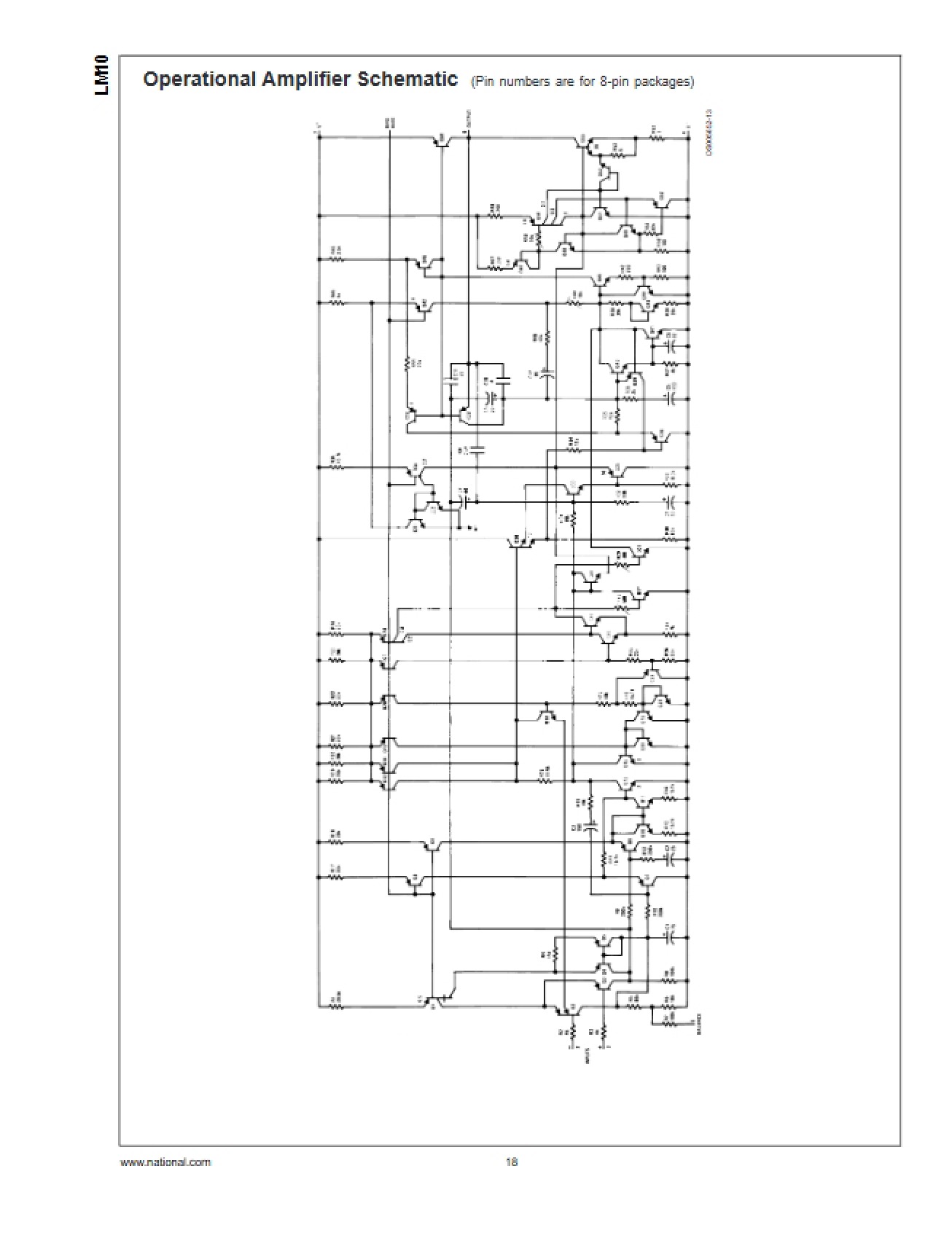 Schematic for an Operational Amplifier