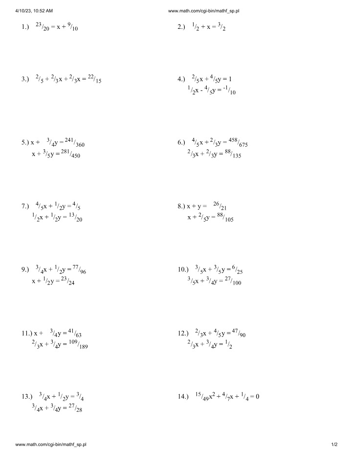 Solving Equations with Fractions - A Step-by-Step Guide