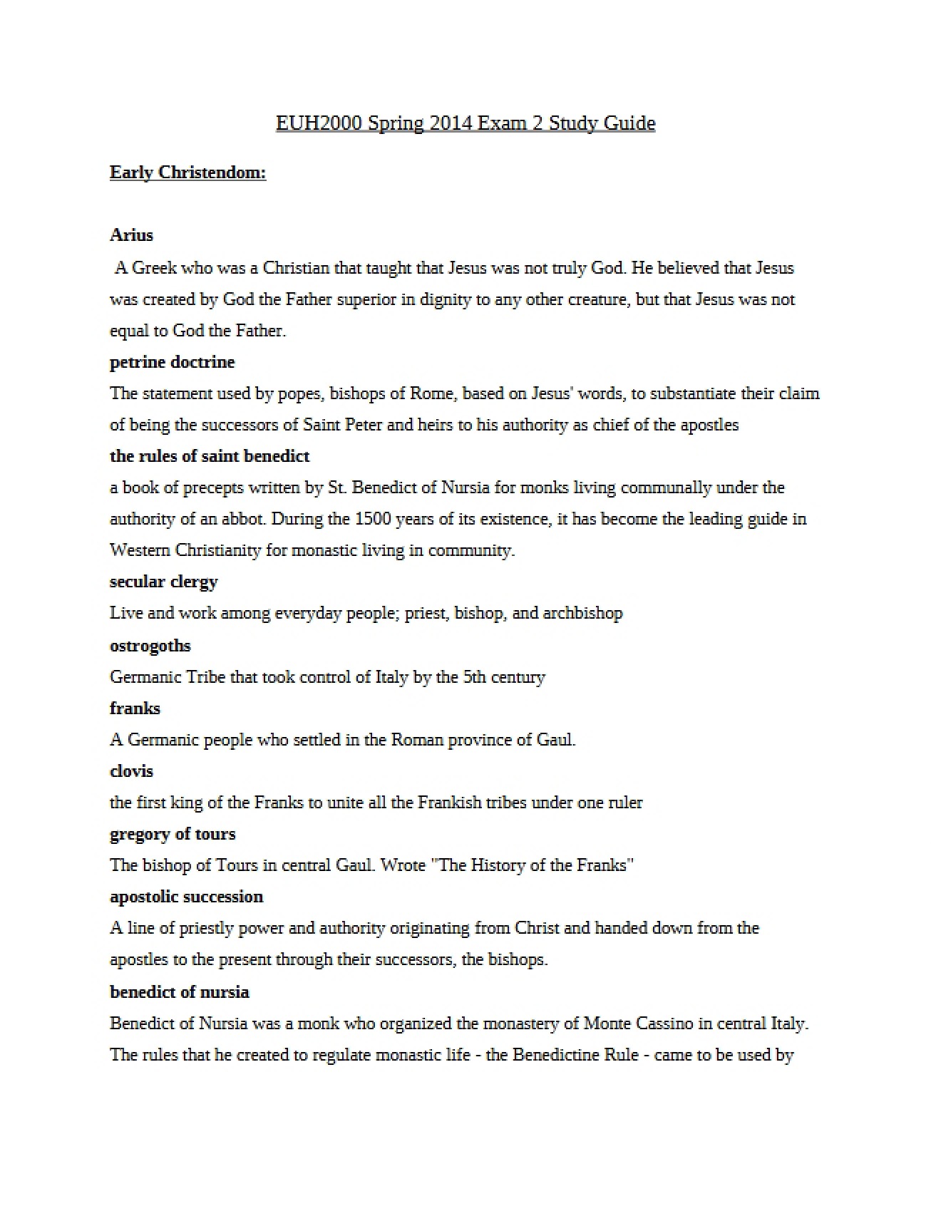 Study Guide for the Second Ancient Civilizations Exam