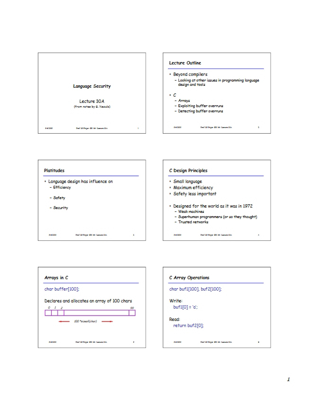 Language Security Concepts - 7 Pages