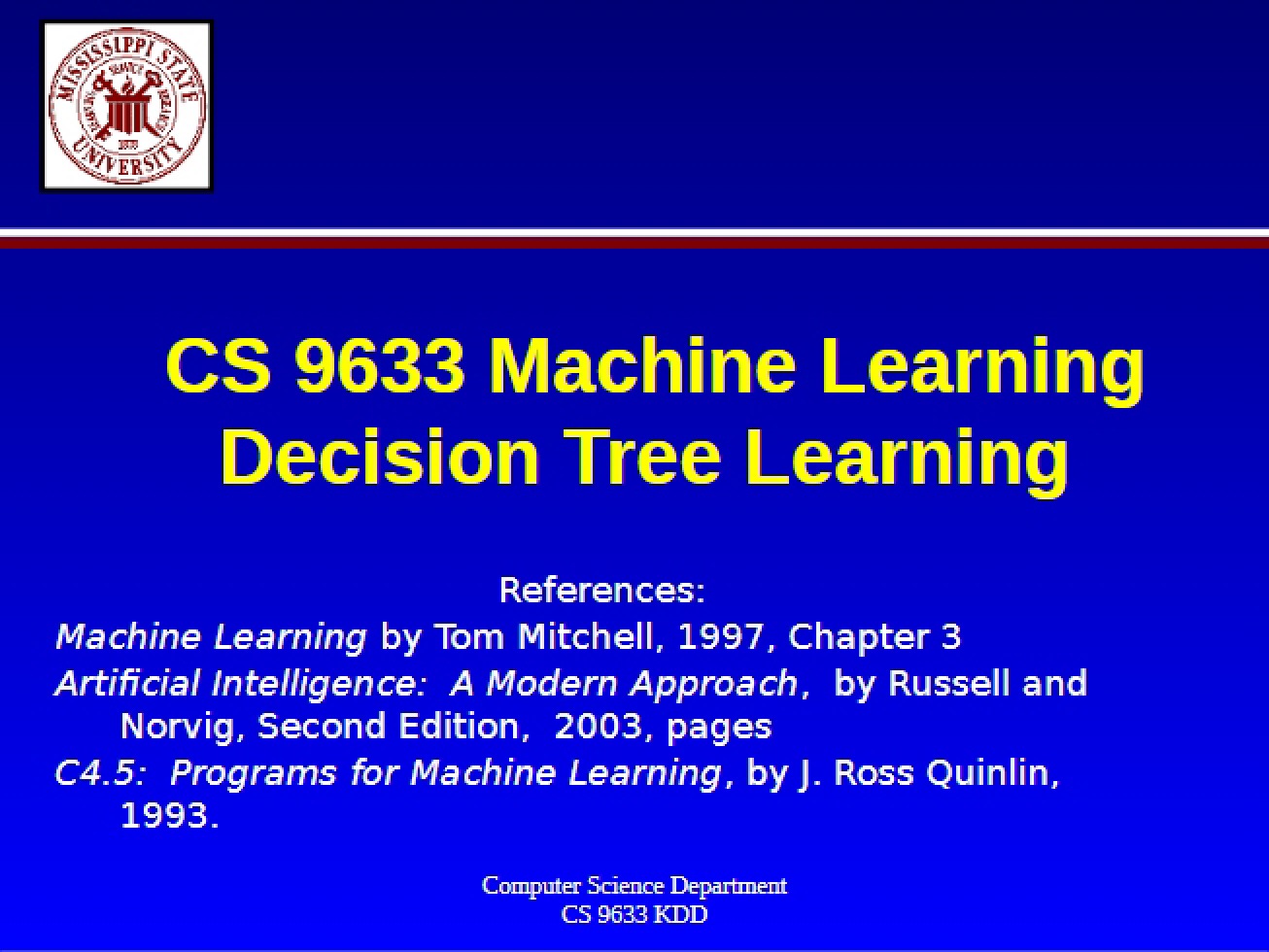 Learning Decision Trees