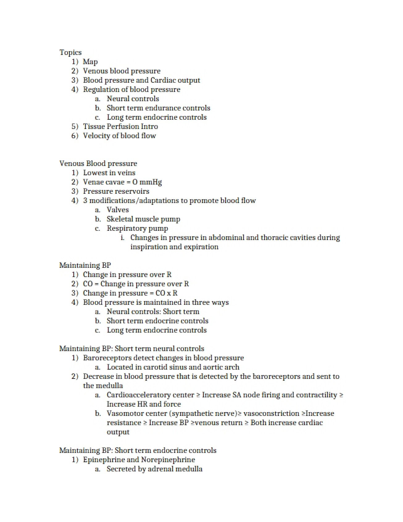Overview of Venous Blood Pressure