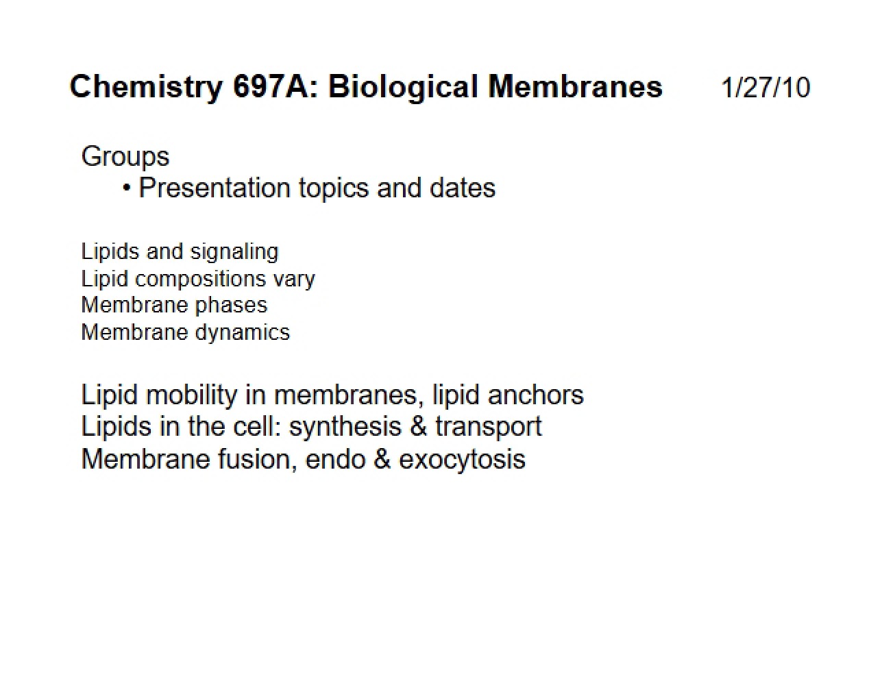 Membranes in Biology
