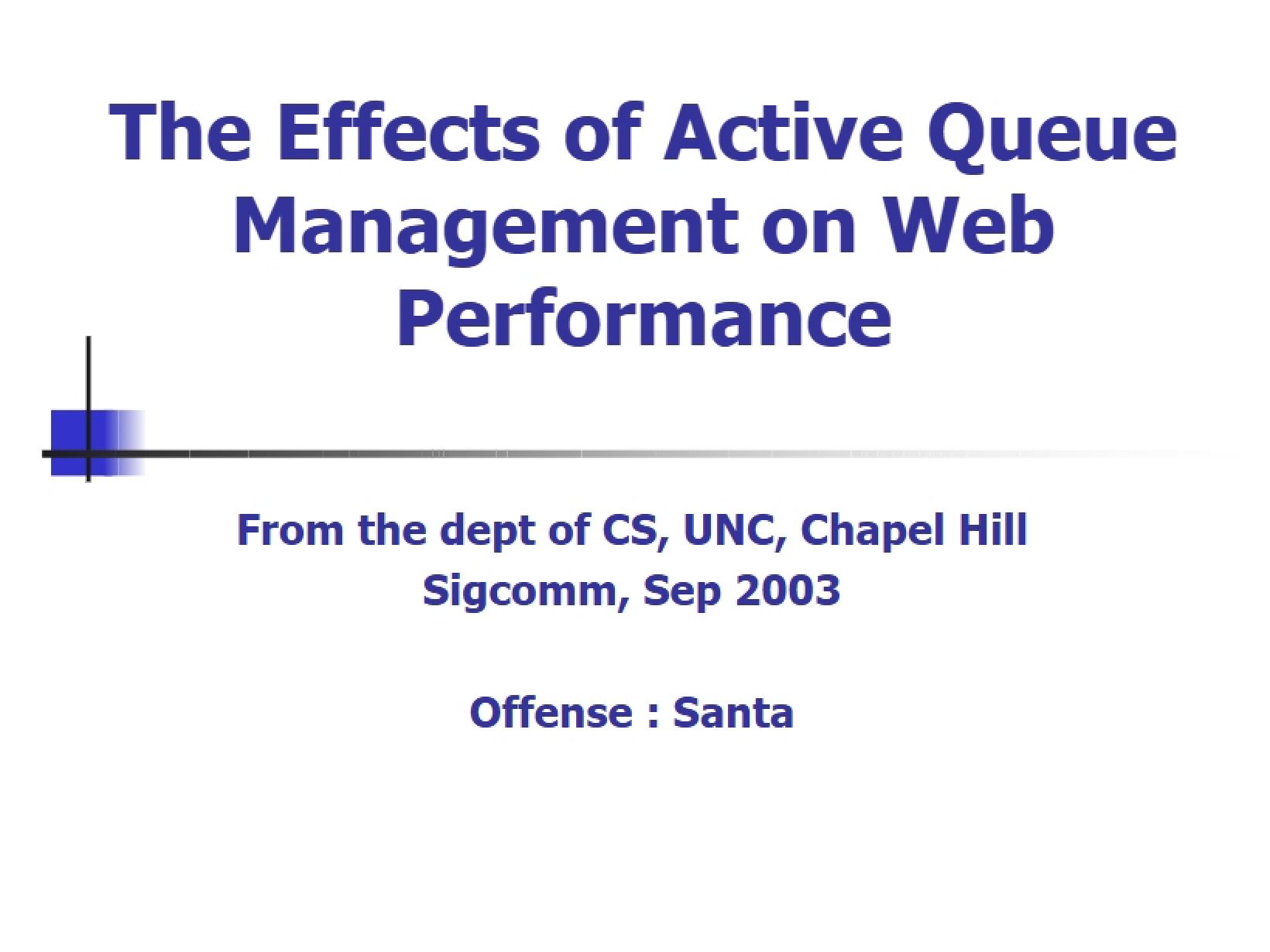 Web Performance Active Queue Management Effects