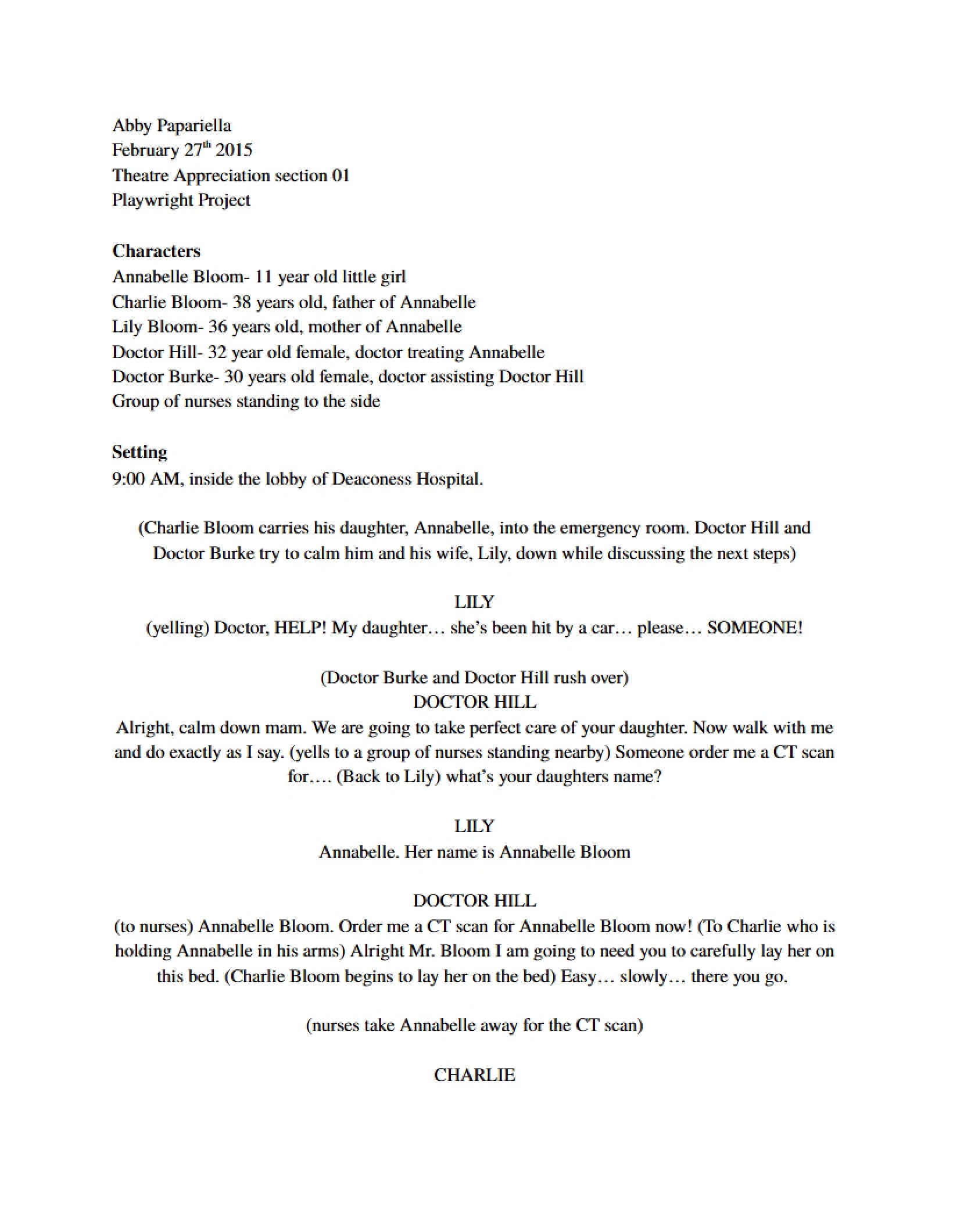 Project on Playwrights