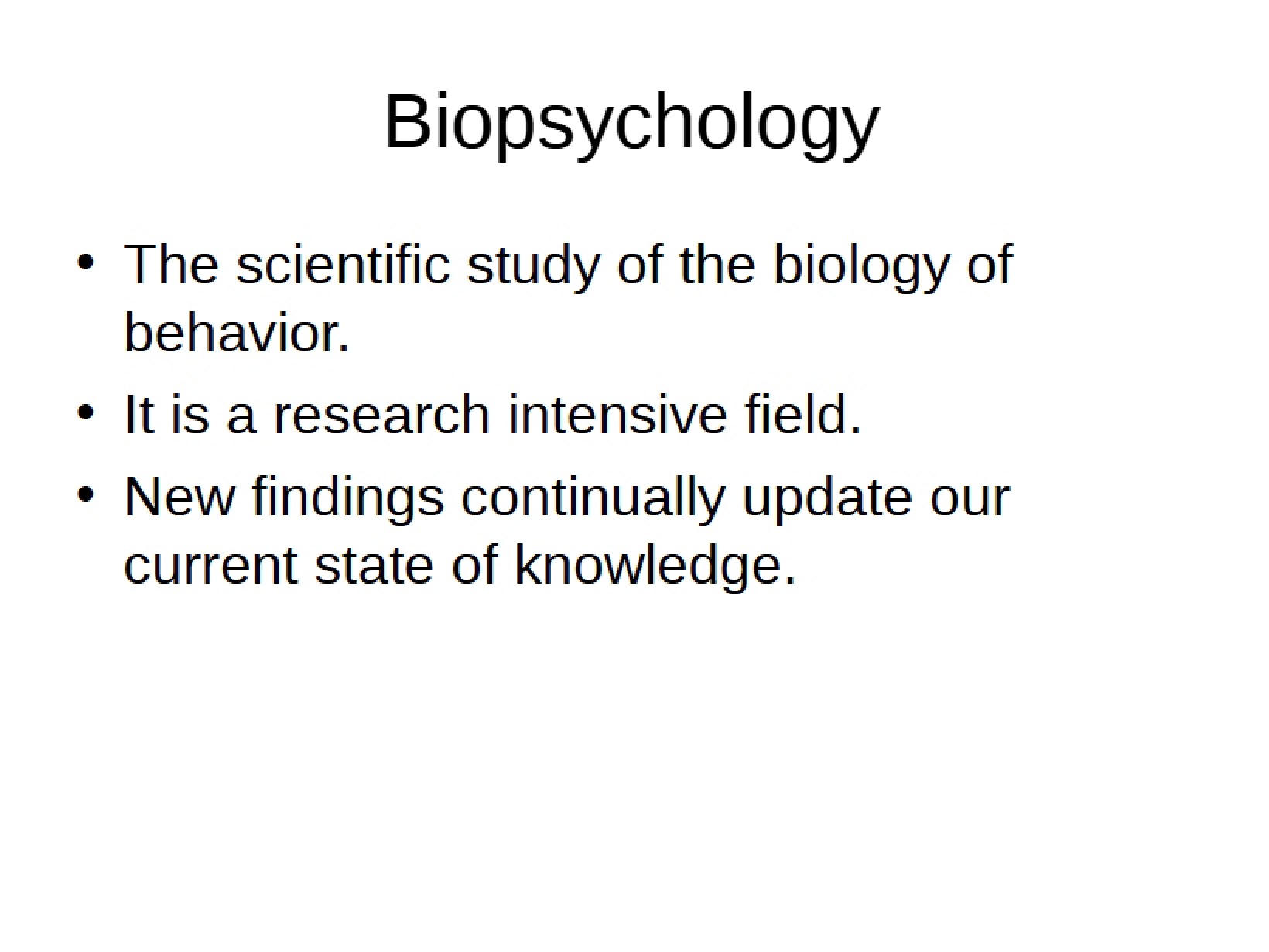 Physiological Psychology Concepts