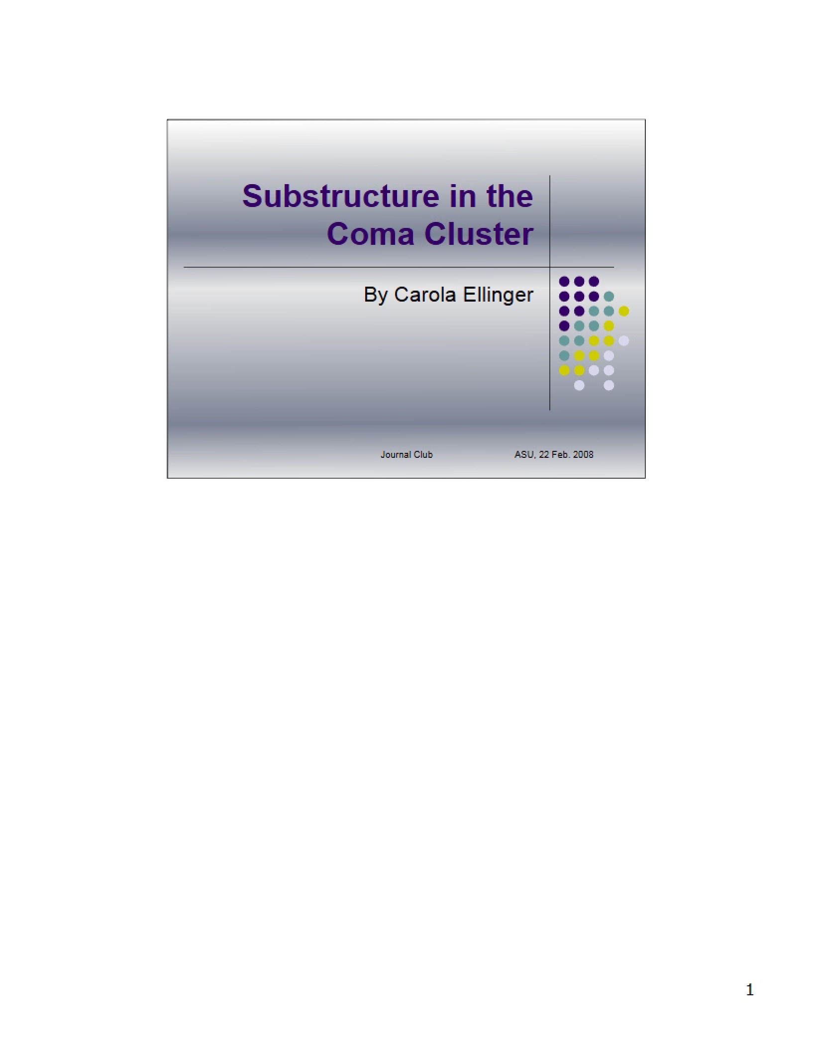 Coma Cluster Substructure