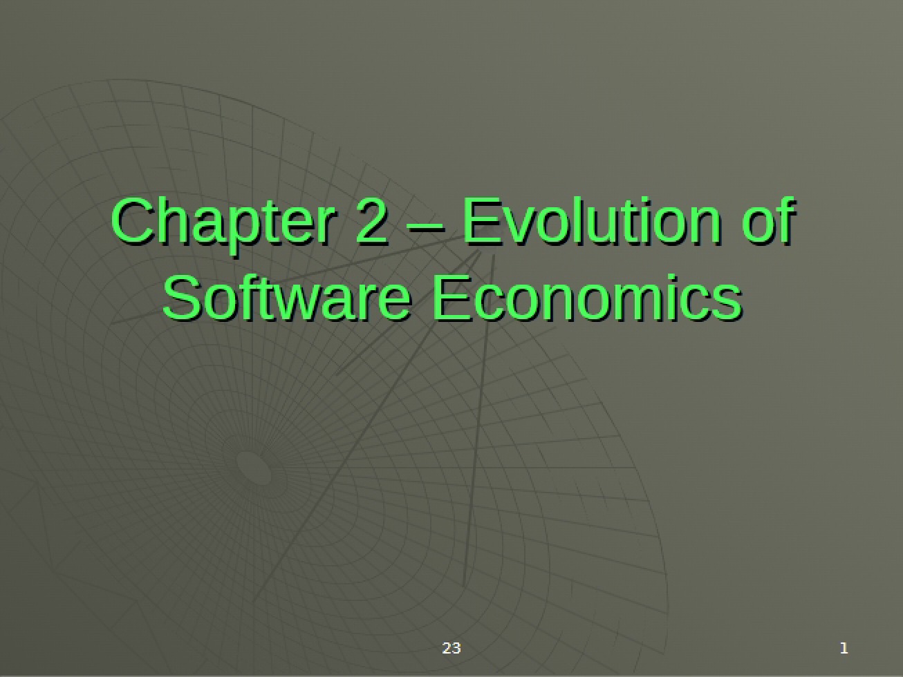 Software Economics Evolution