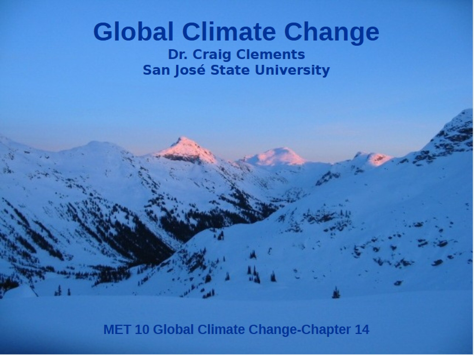 Change in Global Climate