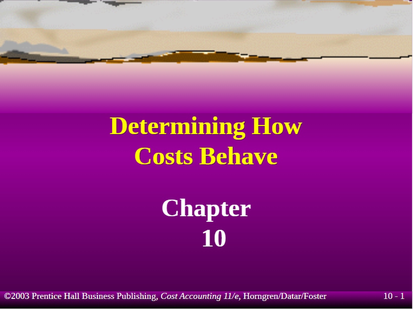 Cost Behavior Determination