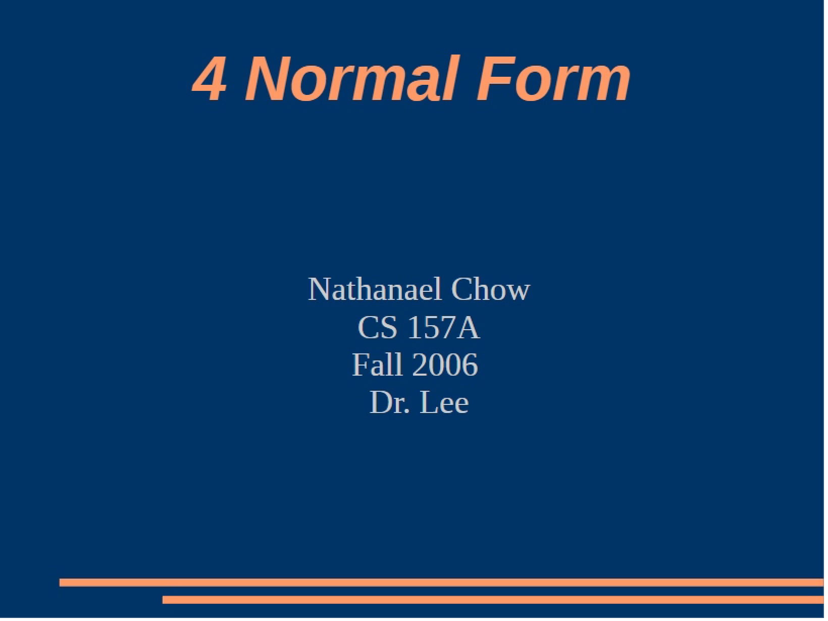 Fourth Normal Form