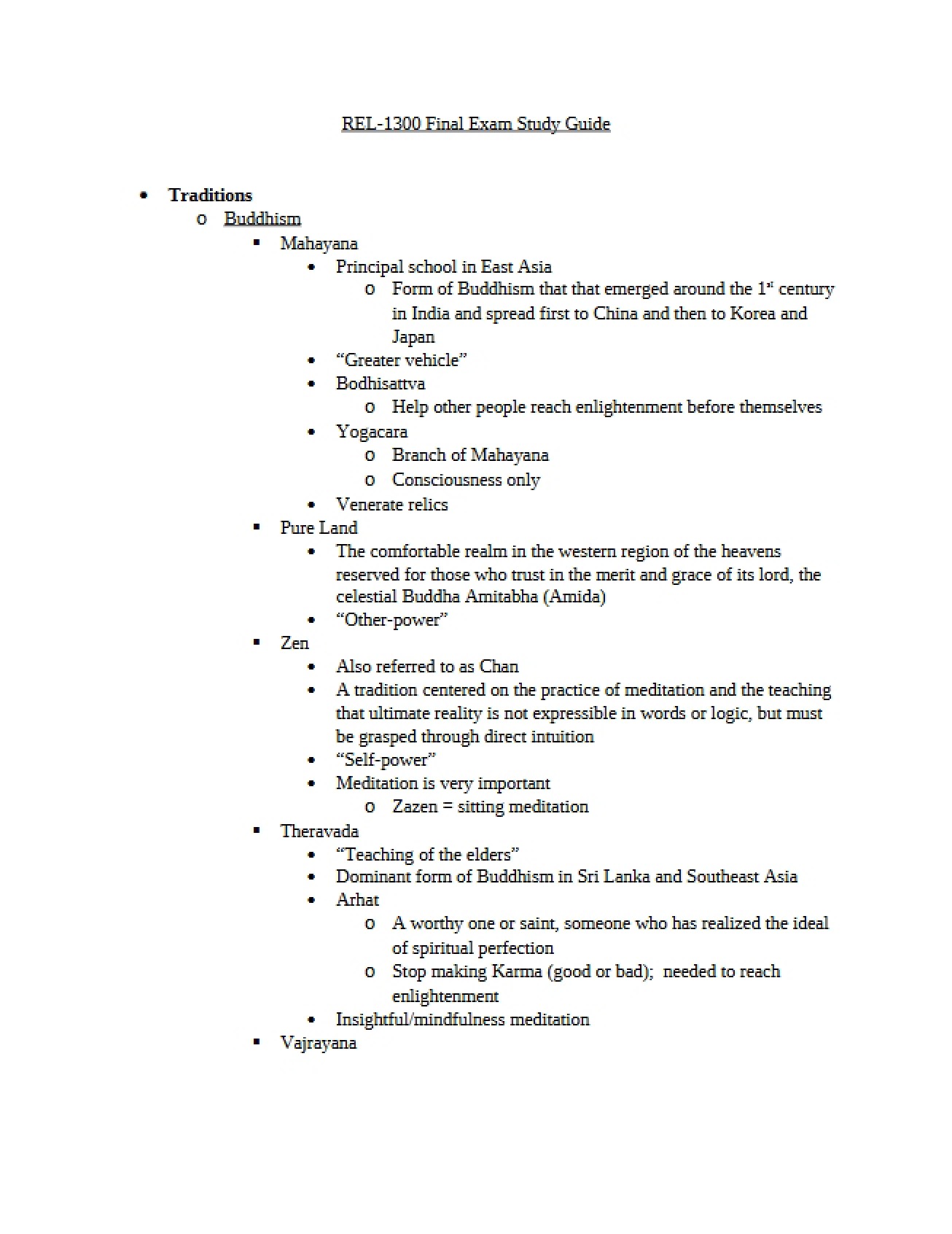 Review for Final Test