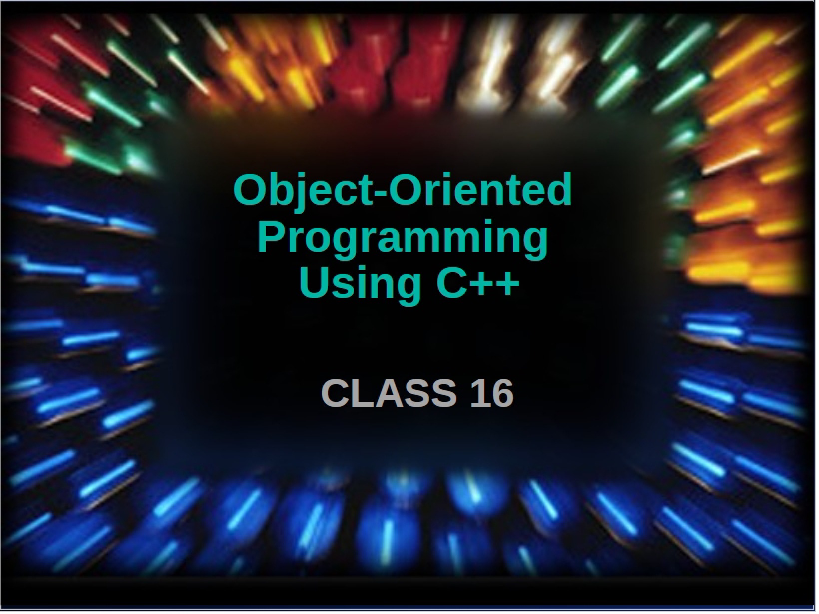 Fundamentals of OOP with C++