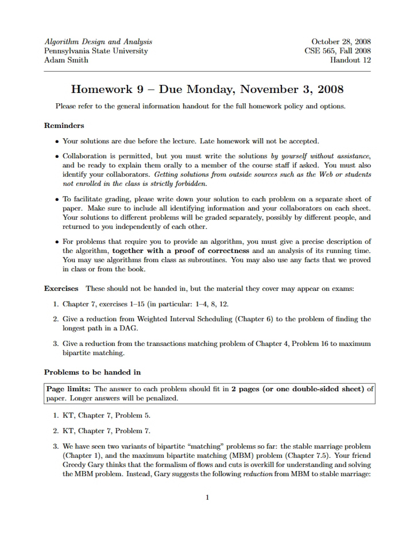 Assignment for CSE 565