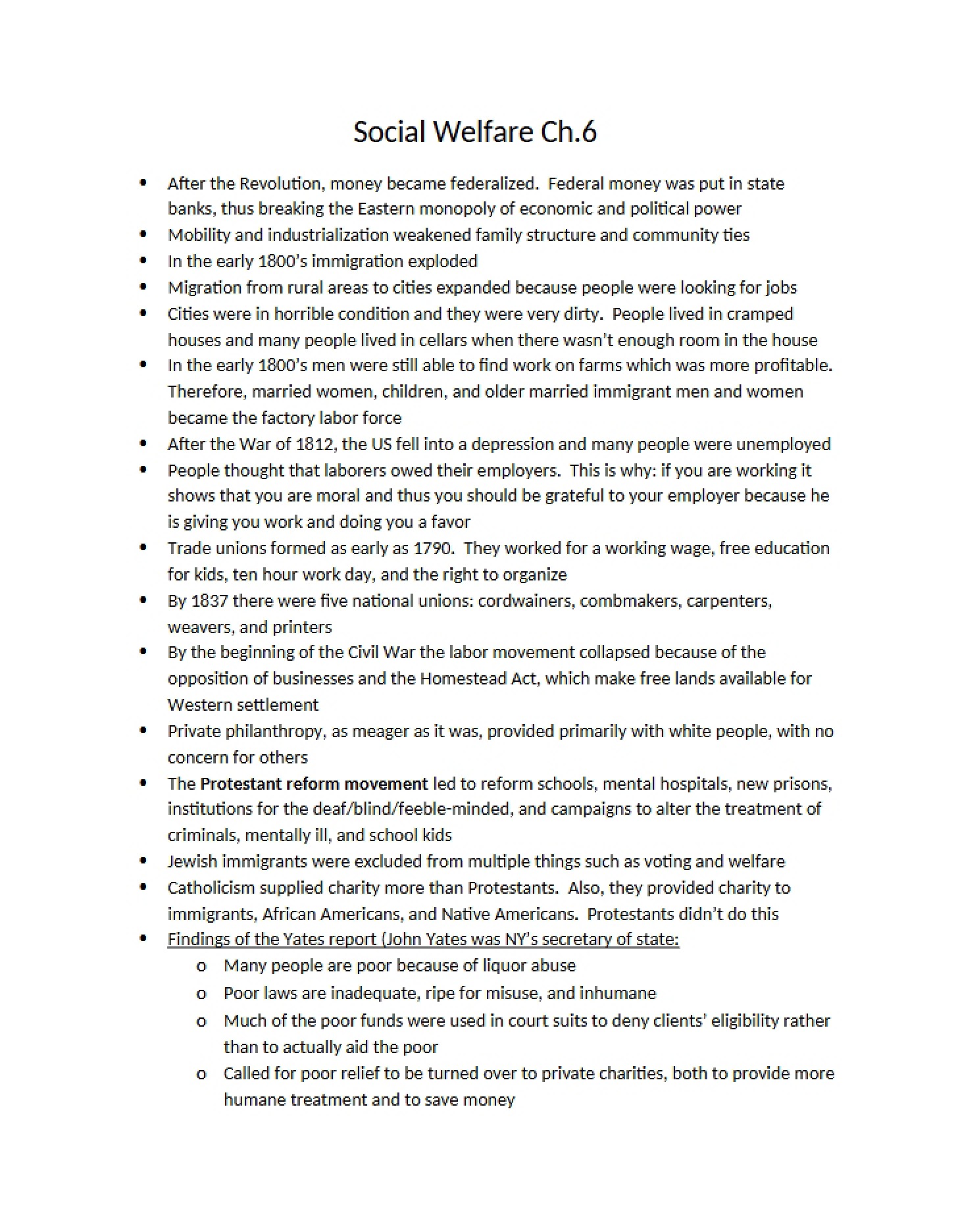 Social Welfare Chapter 6