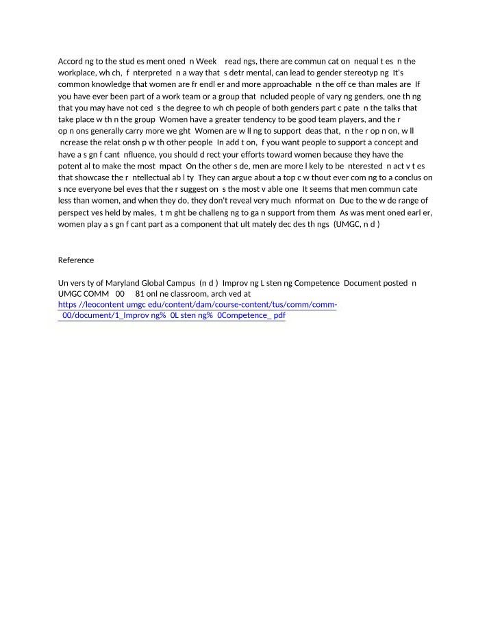 Gender Stereotyping and Communication Inequalities in the Workplace
