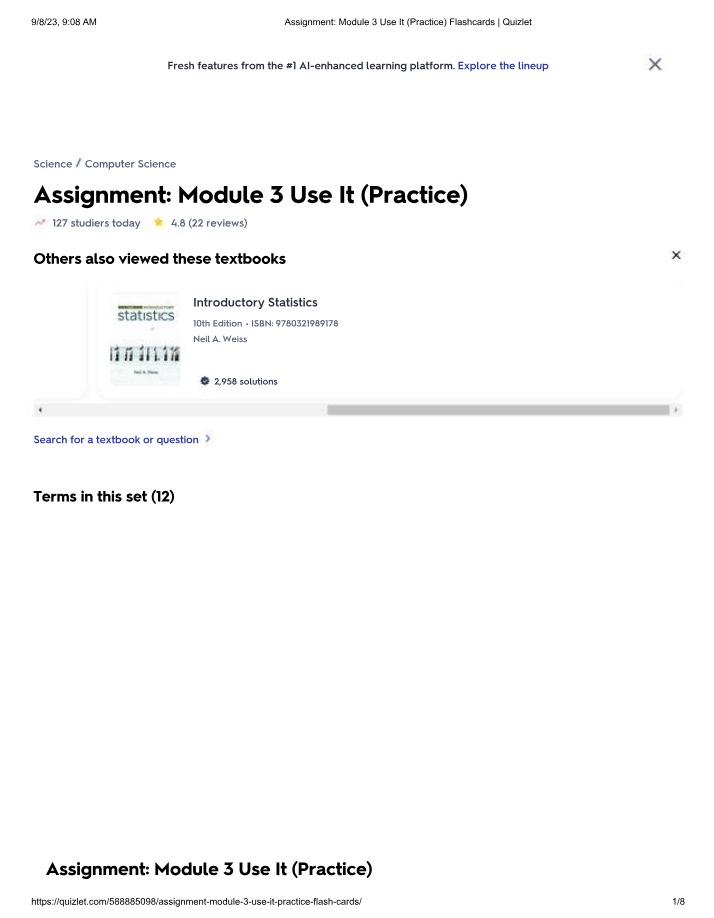 Module 3 Practice Assignment - Use It