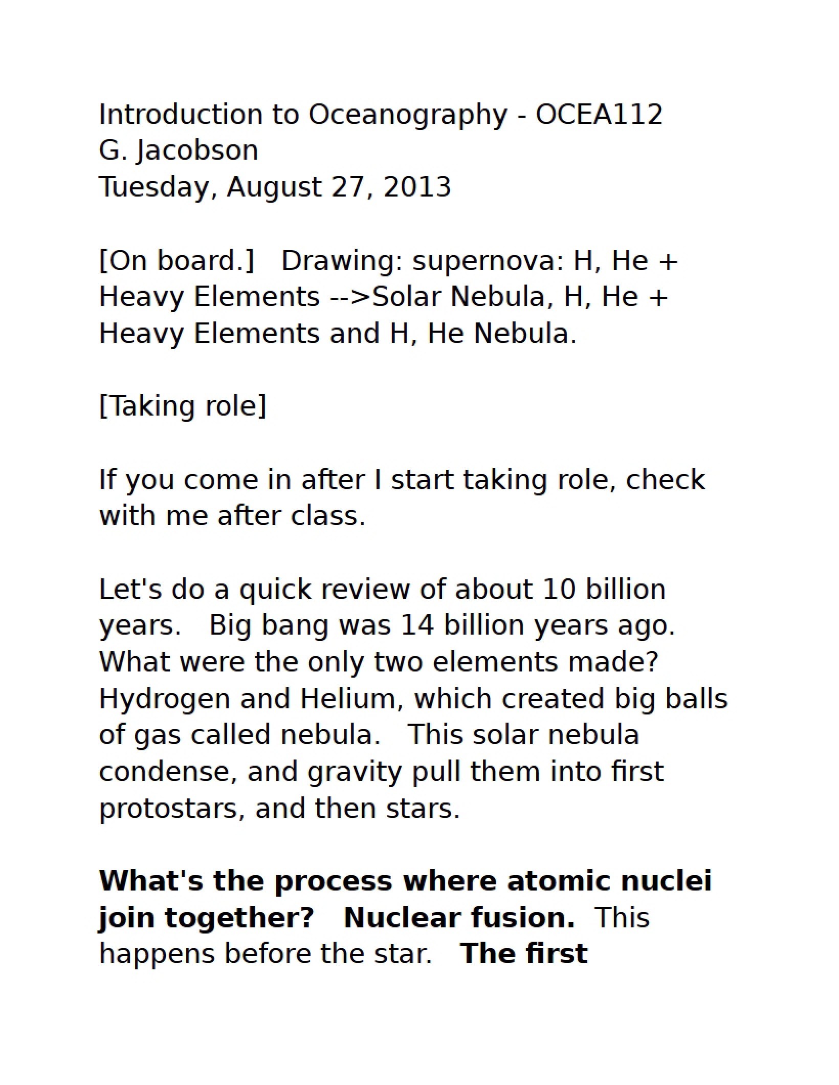 Course Intro Oceanography