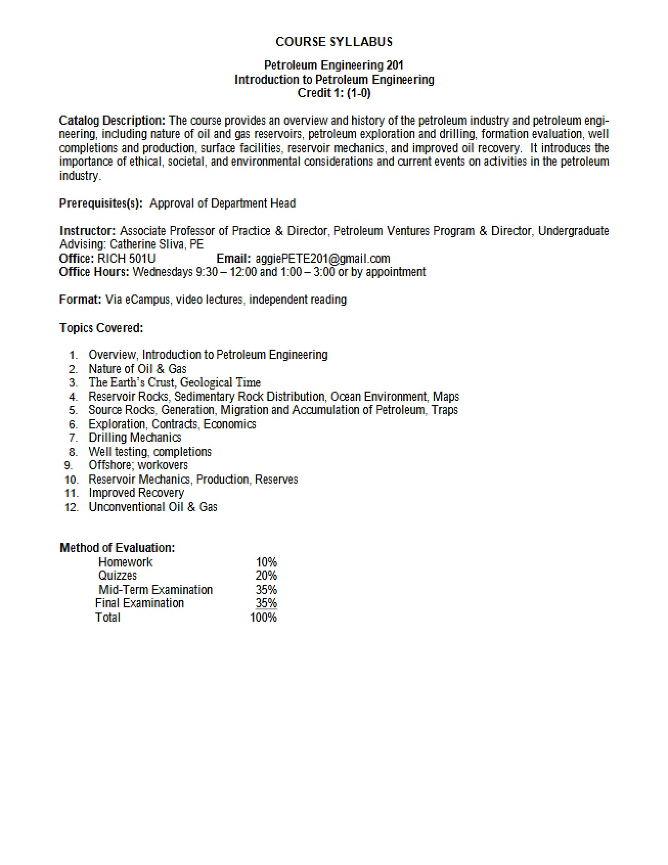 Introduction to Petroleum Engineering