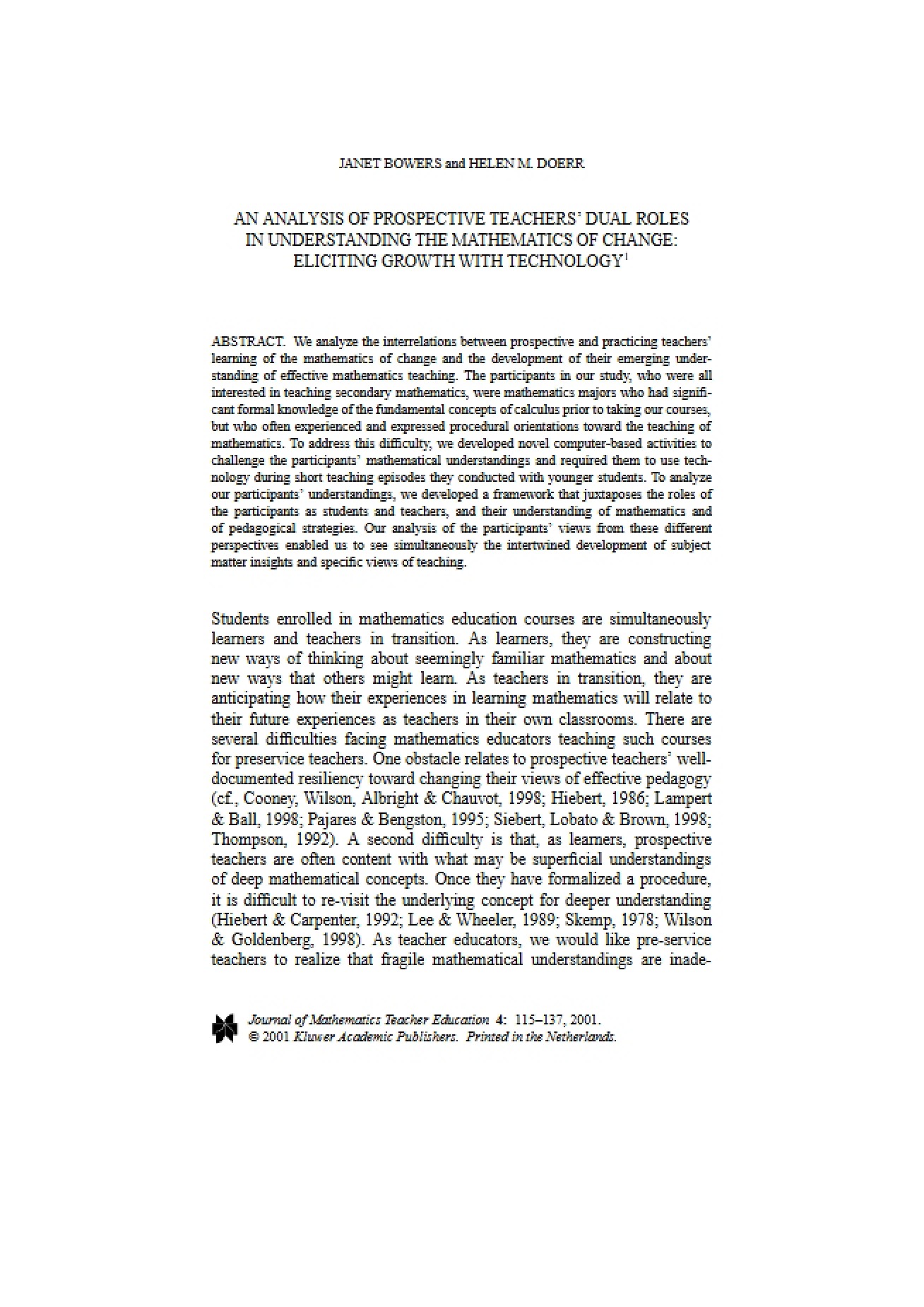 Lecture Notes for an Educating for Equity and Democracy Course