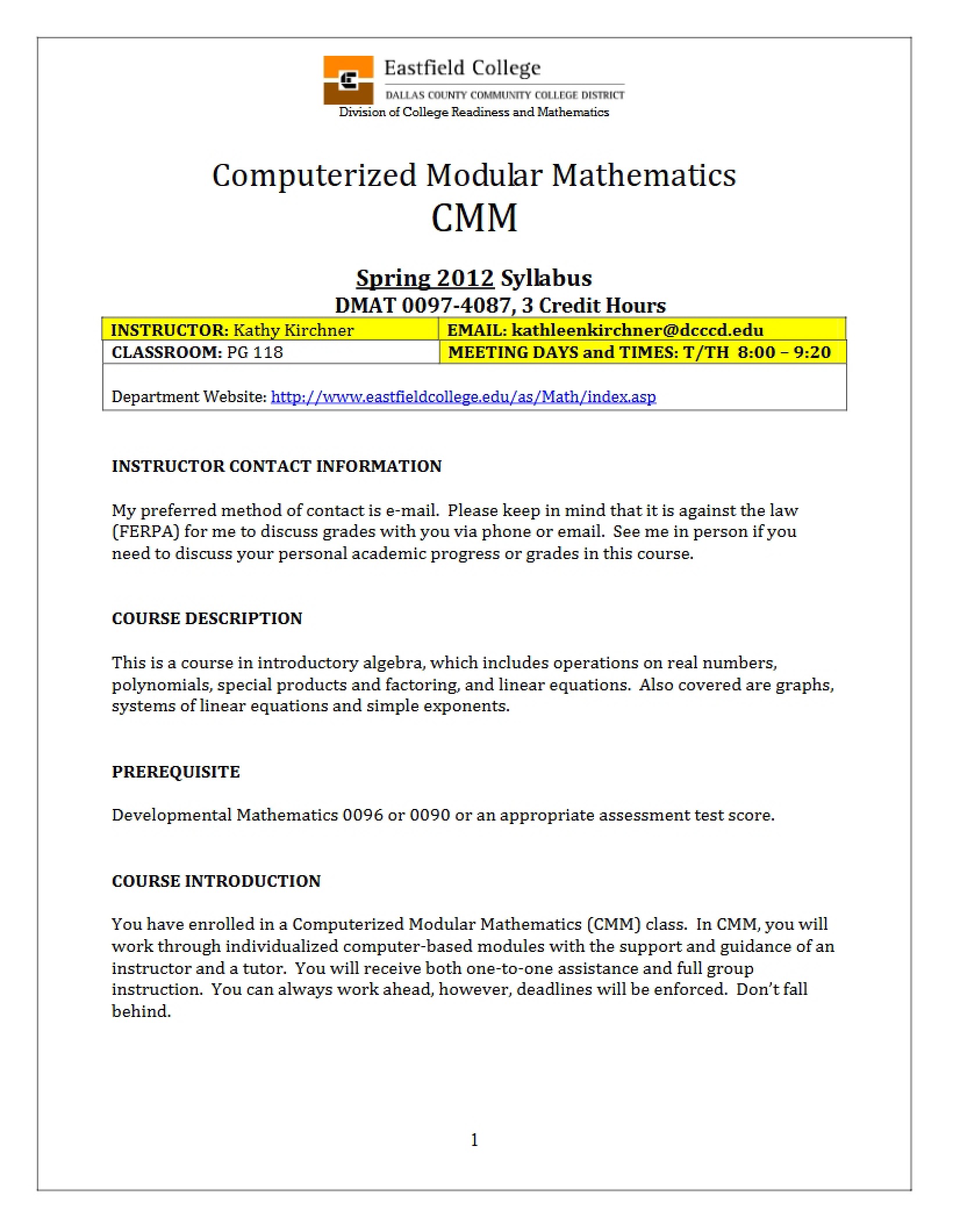 Syllabus