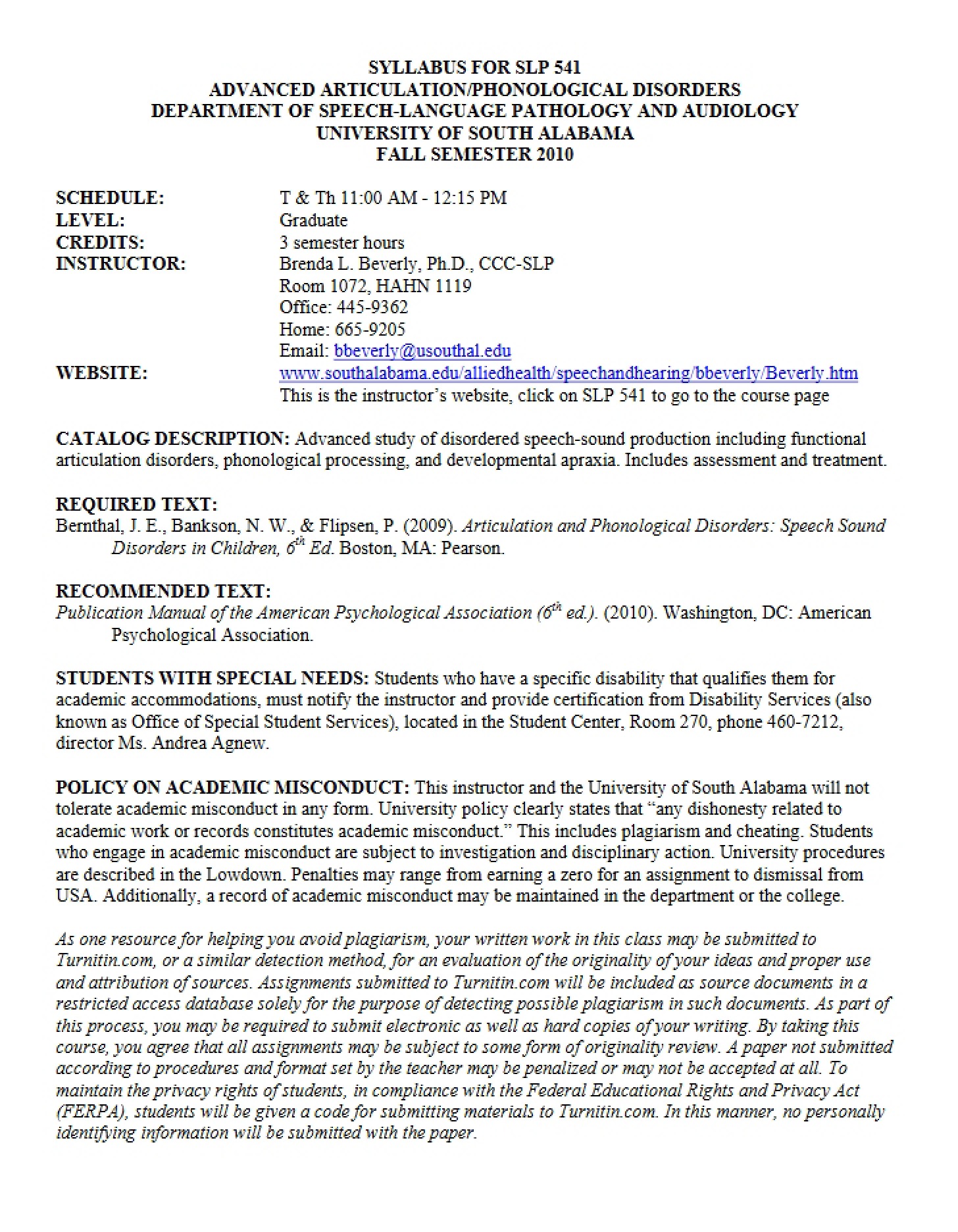Academic Syllabus