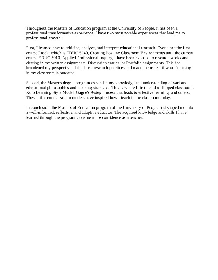 EDUC 5910 - Unit 7 Discussion Forum