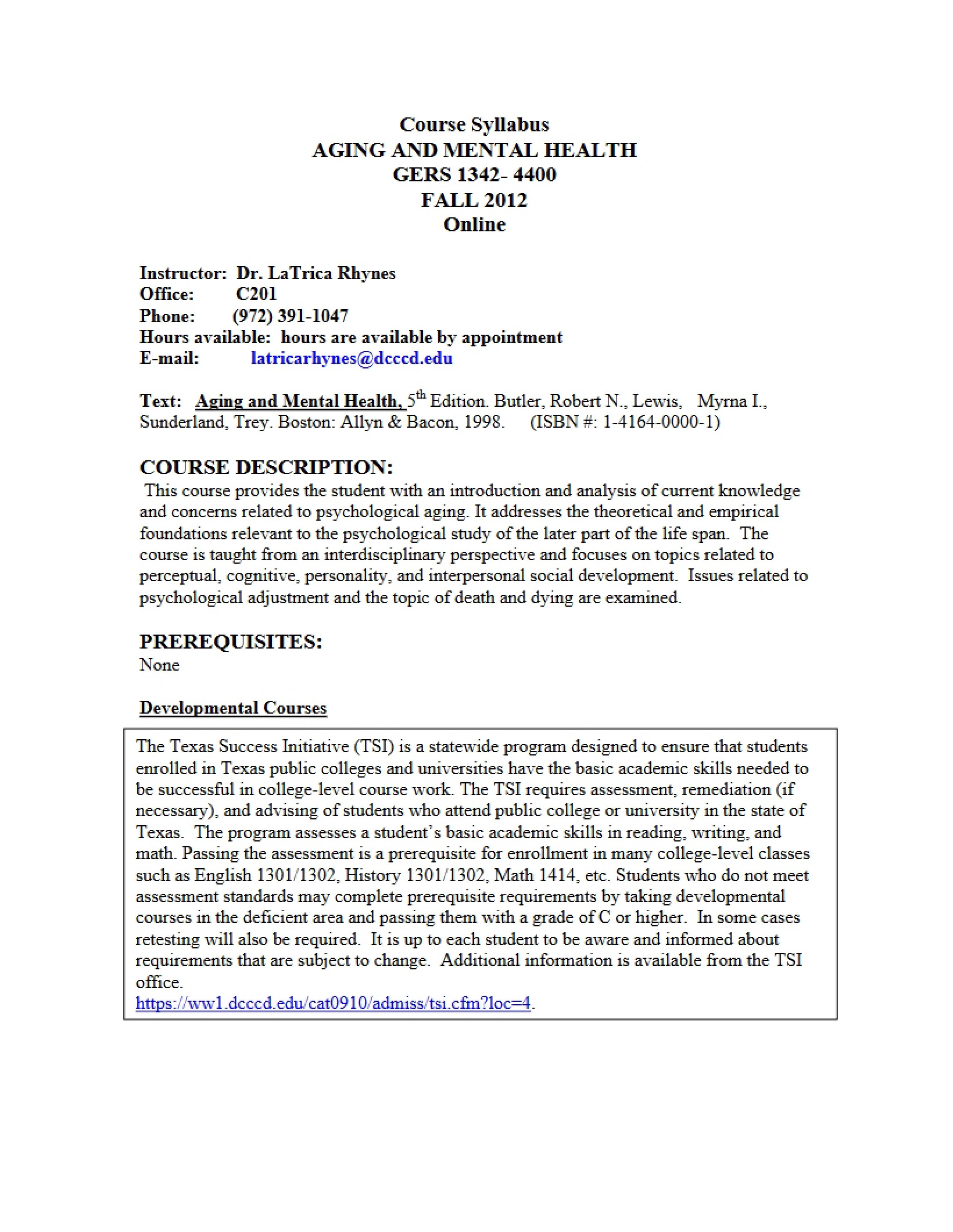 Syllabus