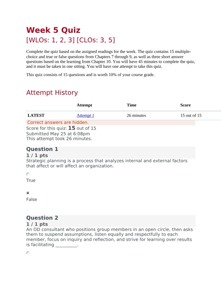 Quiz 5 - BUS370