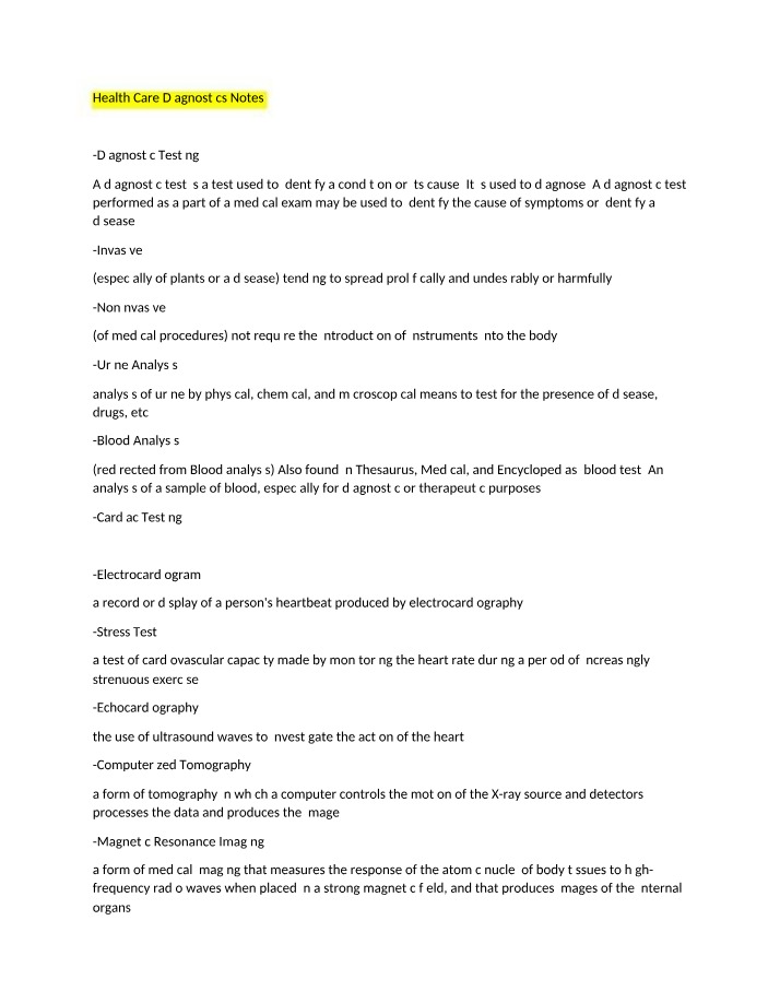 Invasive and Noninvasive Diagnostic Testing