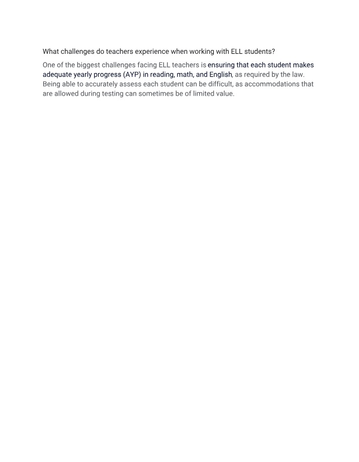 Ensuring Academic Success for ELL Students