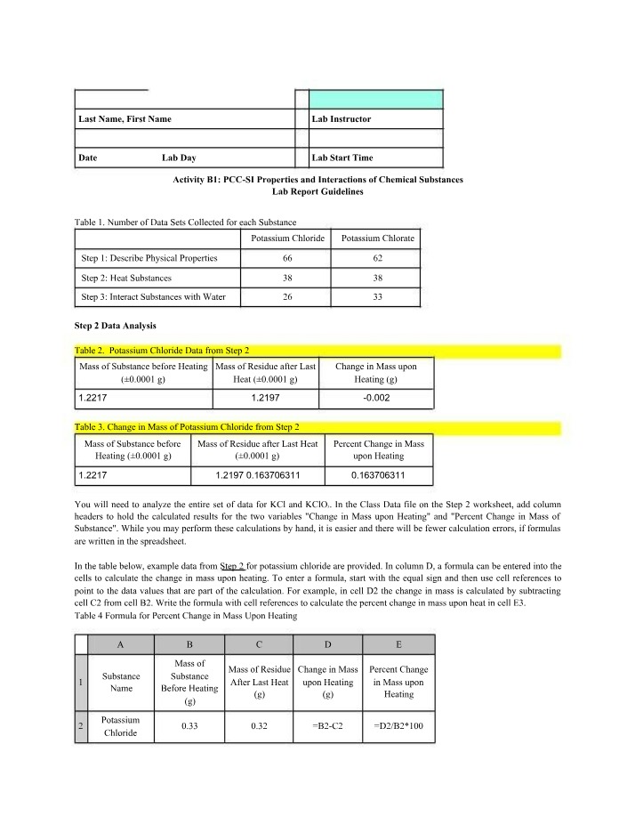 Properties and Interactions of Chemical Substances
