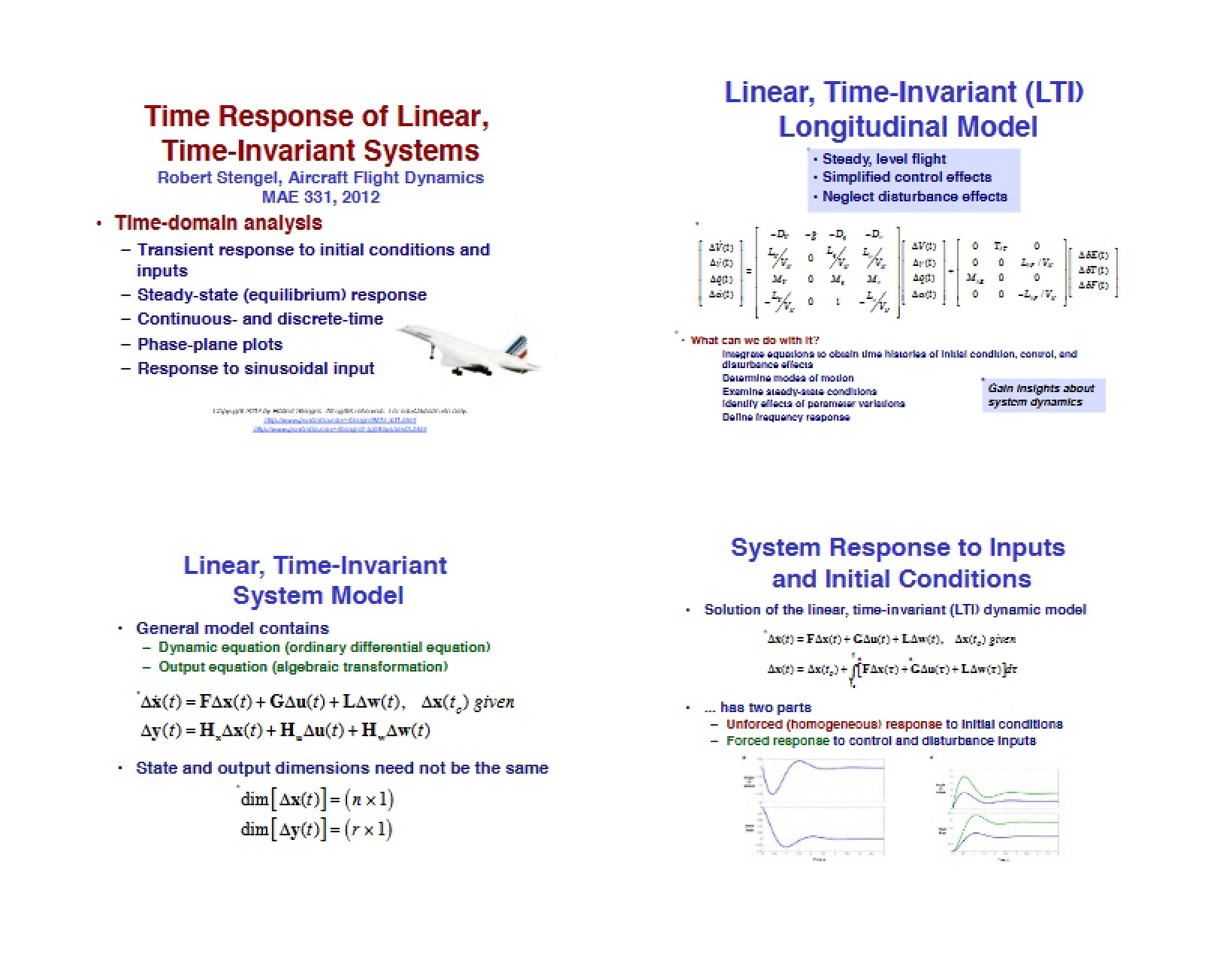 Linear Time-Invariant Systems Time Response