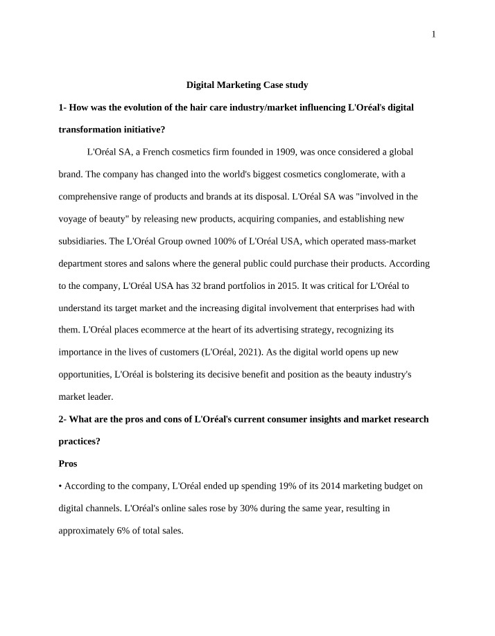 Case Study - Digital Marketing