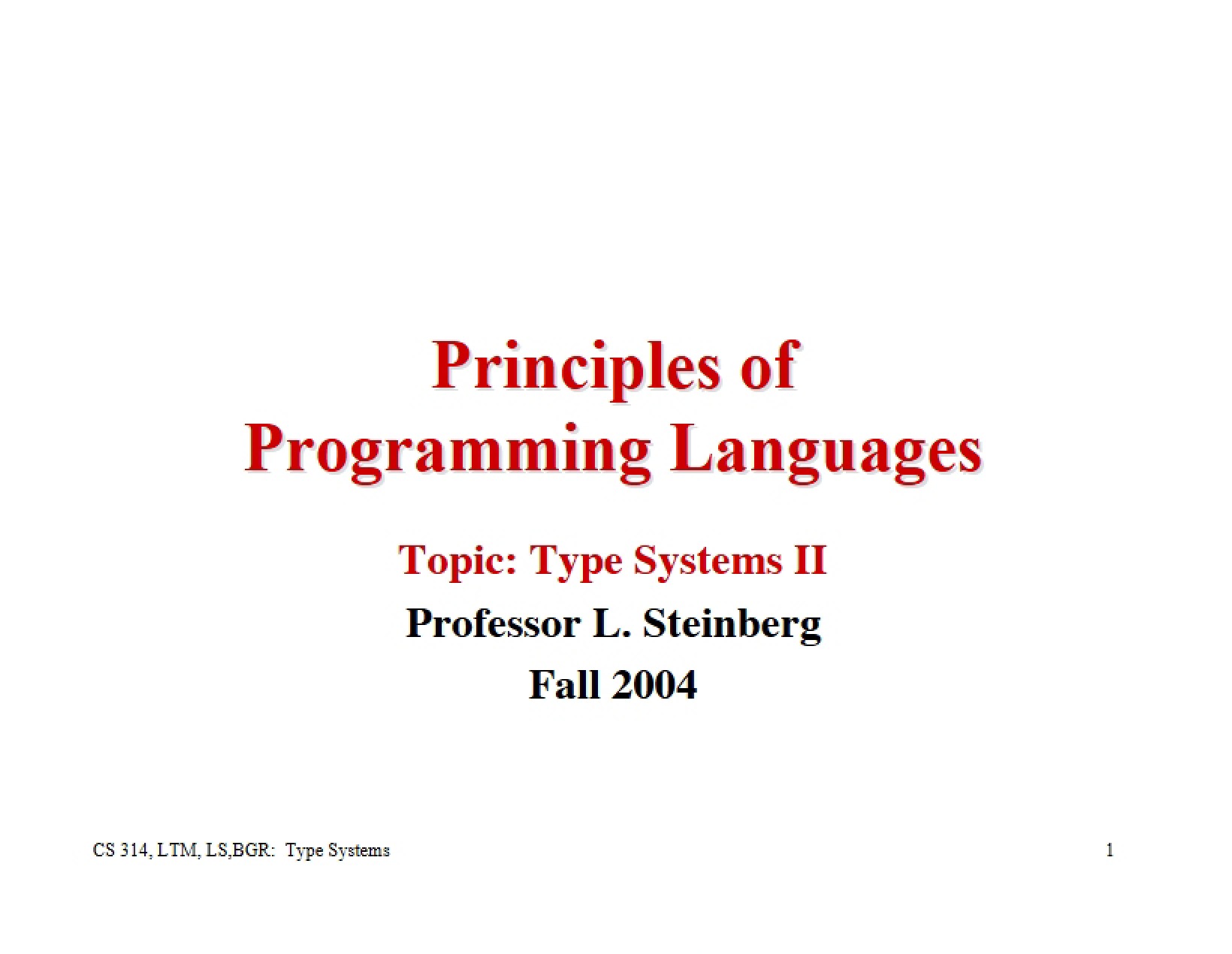 Systems of Types Two